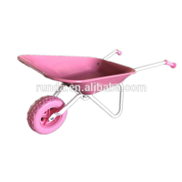 Pink,red,orange color small steel tray kids wheel barrow for yard use