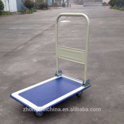 Good Quality High Stainless steel or plastic Polishing 150 KGS Heavy Duty Platform foldable hand truck